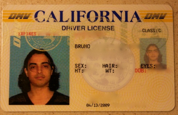 Mon permis californien